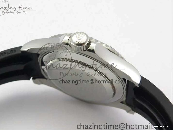 0416 Yacht-Master 116655 ARF SS Custom Made Black Ceramic Bezel on Oysterflex Rubber Strap A HighPerformance 3064